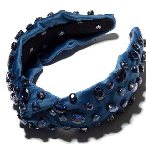 Lele Sadoughi Blue Velvet Beaded Hair Accessory